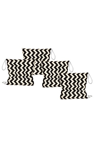 Wellmop Bağcıklı Elyaf Minder 35*35 4lü Siyah