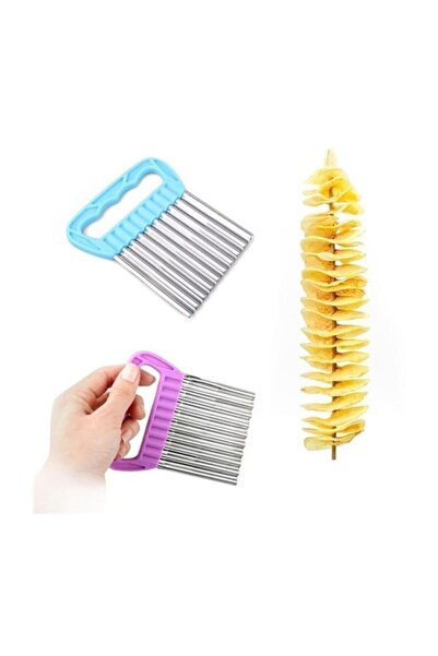 RELATOS Pratik Patates Meyve Sebze Doğrama Dilimleme Cips Bıçağı Chips Tırtık...