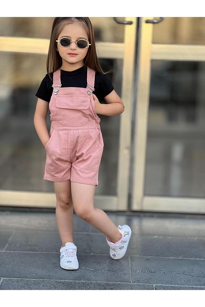 Bombicix Linen Shorts Salopet - Girl