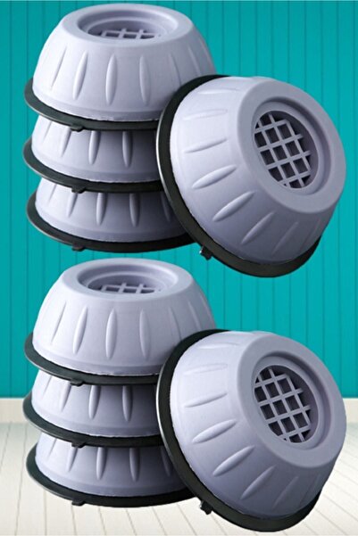 8 Pieces White Goods Laundry Dishwasher Anti-Vibration Riser Anti-Slip Suction Cup Feet