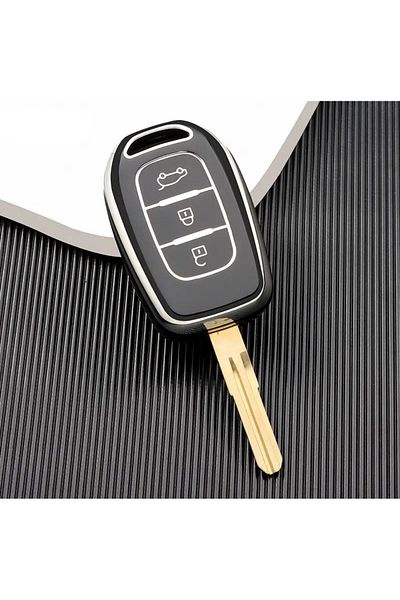 AYZ GARAGE Dacia-Renault Black TPU Key Case - 3 Keys