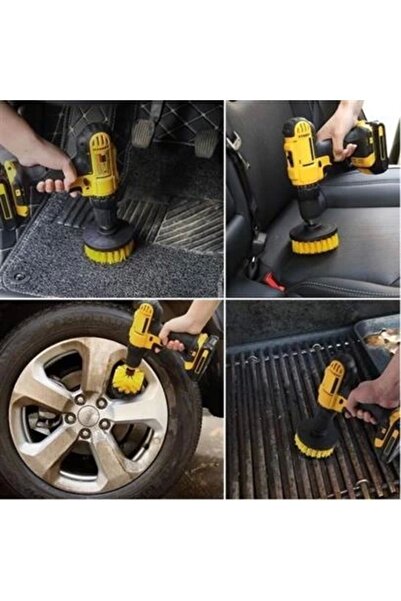 RELATOS 3lü Matkap Ucu Banyo Küvet Duşakabin Araba Tekerliği Koltuk Yıkama Te...