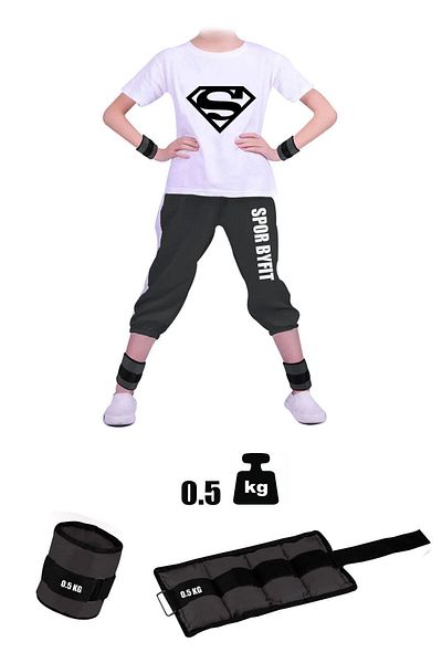 Spor Byfit 0.5 Kg X 2 Pcs Black Hand Or Ankle Weight For Kids