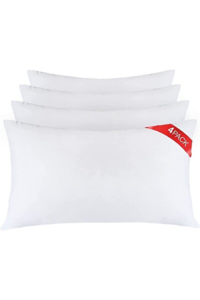 İzgi Concept 4 штуки готельних подушок Силіконова подушка 50x70 Чистий силіконовий наповнювач Високоякісна подушка для сну