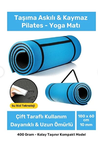 ÇAKABEY Pilates Matı Spor Matı Çift Taraflı Kalın Mat Kamp Minderi