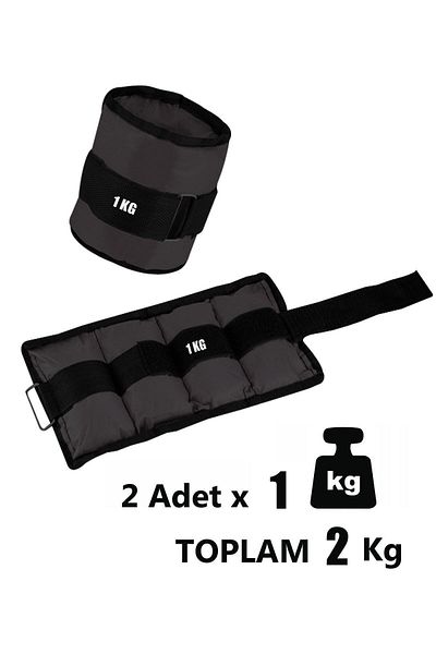 Spor Byfit 1 Kg X 2 Pieces Black Hand or Ankle Weight