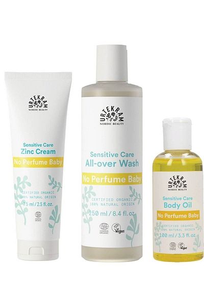 Urtekram Organic Baby - Newborn Care Set (Baby Shampoo/Baby Oil/ Diaper Rash Cream)