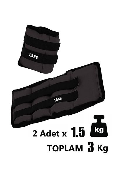Spor Byfit 2 pieces of black hand or ankle weights