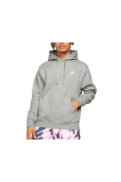 Nike Erkek Günlük Sweatshirts M Nsw Club Hoodie Po Bb BV2654-063 Gri