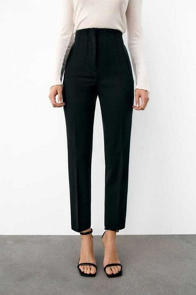 DEYZEY Karol High Waist Cuffed Pants