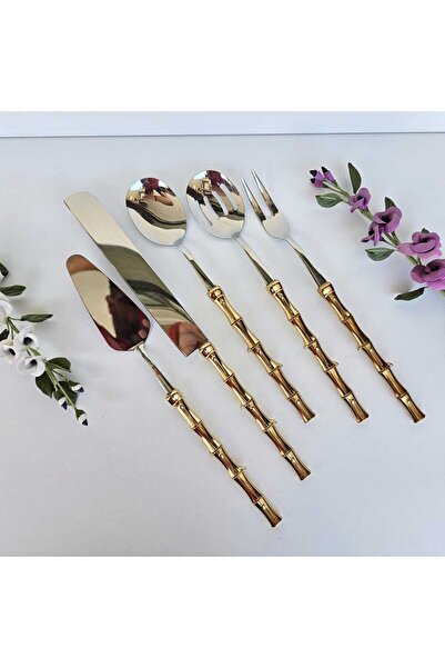 MaviDamla 5 PARÇA SERVİS SETİ BAMBU MODEL