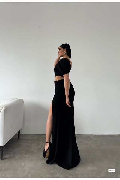 GEDİKMODA Black Evening Dress - Evening Dress