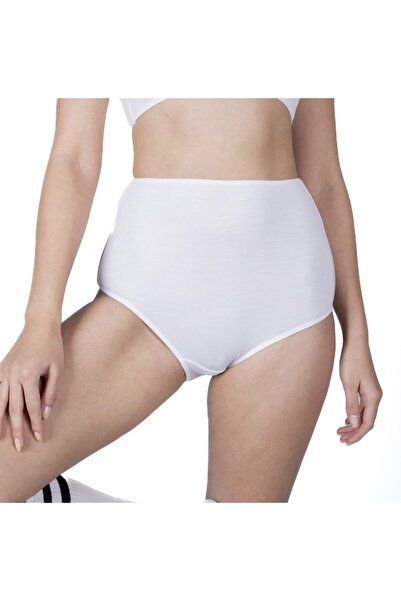 PİNUPTEX 3-Piece High Waist White Cotton Panties