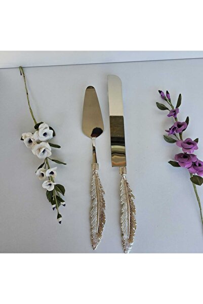 MaviDamla Silver Feather Model 5 Piece Service Set