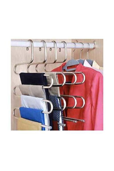 Parmeva Umeraș pentru haine 5 straturi Umeraș pentru eșarfe pentru pantaloni inteligente 6143