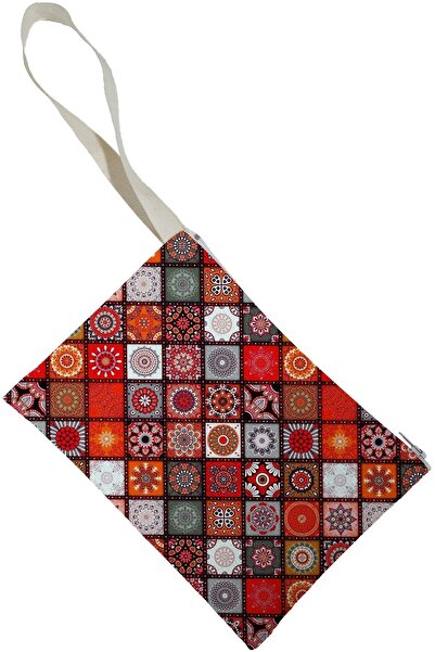 Beam Dijital Unisex Mandala Desenli Portföy Clutch Çanta
