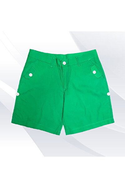 gotmotto Kadın Açık Yeşil Büyük Beden Pamuklu Şort