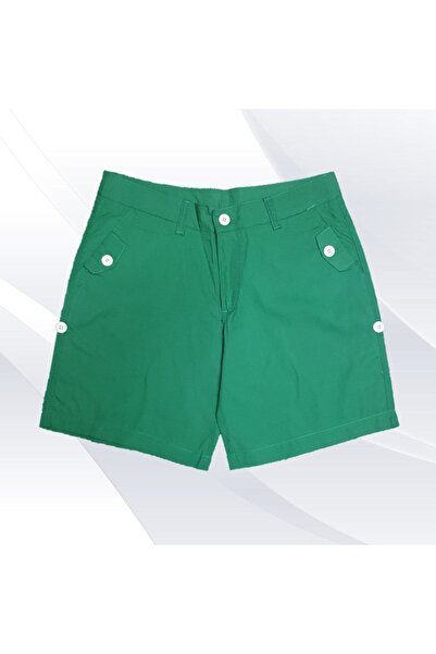 gotmotto Kadın Yeşil Büyük Beden Pamuklu Şort