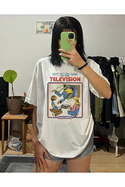 MAYDAY CULTURE Hanorac alb unisex oversize cu imprimeu Dtf