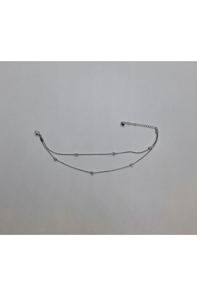 stainles steel Chain Steel Anklet - Square Cube Design
