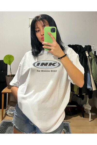 MAYDAY CULTURE Λευκό φούτερ Unisex Oversize Dtf με στάμπα