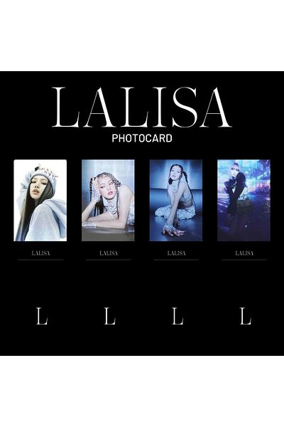 Kpop Dünyasi Blackpink Lısa ''Lalisa'' Album Photocard Set - Black Ver.