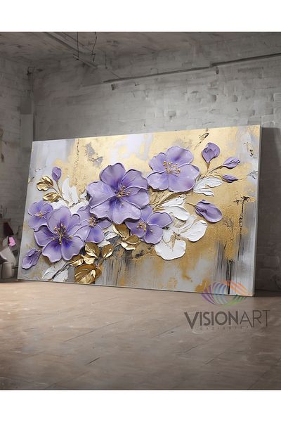 CANVASUM Pictură decorativă pe pânză cu flori violete