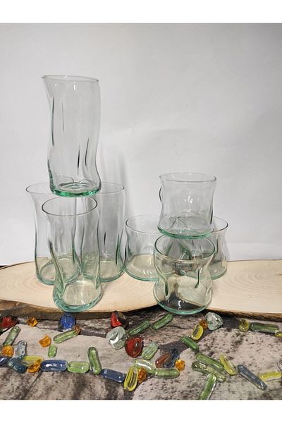 Paşabahçe 8 Piece Aware Collection Water-Soda Glass. 100% Recycled Glass