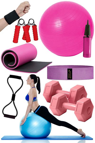 Ultio Spor Full Equipment Pilates Set Great Economical Set Yoga Set Kalınminder Mat Pilates Mat