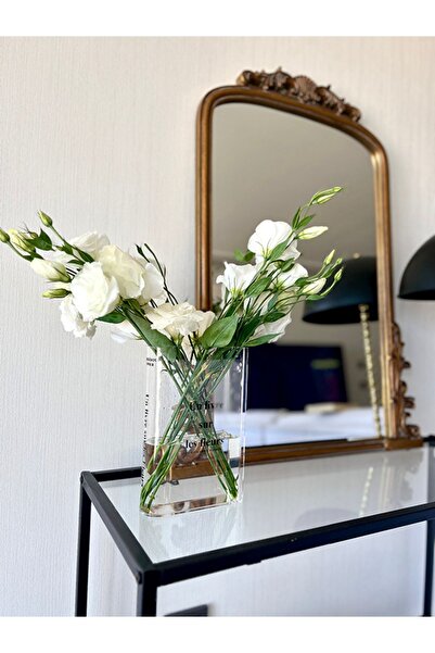 peony studio Kitap Vazo Dekoratif Çiçeklik, Masaüstü Şeffaf Kitap Vazo