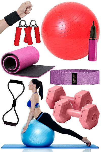 Ultio Spor Full Equipment Pilates Set Great Economical Set Yoga Set Kalınminder Mat Pilates Mat