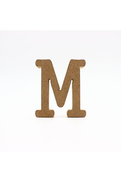 na neşeli ahşap HRFM10 10 Cm Ahşap M Harfi Dik Durabilir Harf Seçimli Özel Gü...
