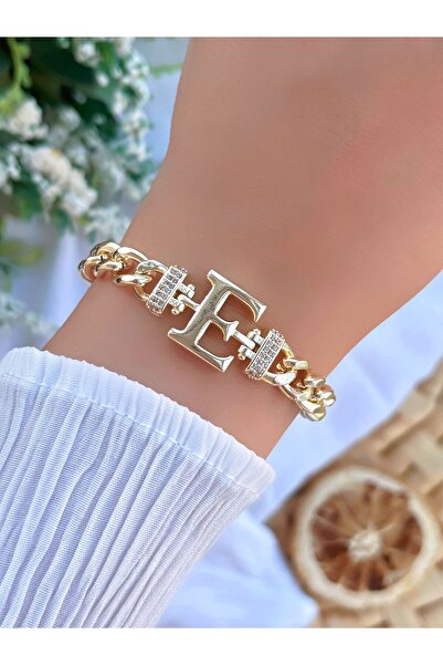 KBC STORE Harfli Zincir Bileklik ( E Harfi )