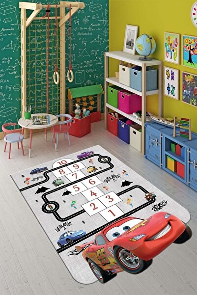 ALAADDİN CARPET Makinede Yıkanabilir Kaymaz Taban Leke Tutmaz Bebek Çocuk Oda...