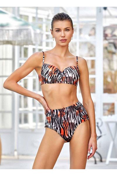 LAPIENO Σετ μπικίνι με σχέδιο Zebra