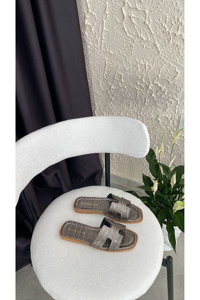 Basakshoes Hrms Gray Women's Slippers Beach Outdoor Home Slippers