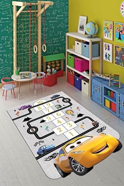 ALAADDİN CARPET Makinede Yıkanabilir Kaymaz Taban Leke Tutmaz Bebek Çocuk Oda...
