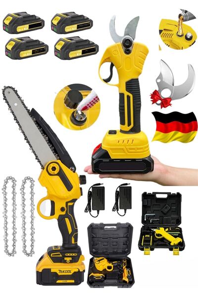 Germany Steel 975F 4 AKÜLÜ OTOMATİK YAĞLAMALI ODUN DAL BUDAMA TESTERESİ DAL B...