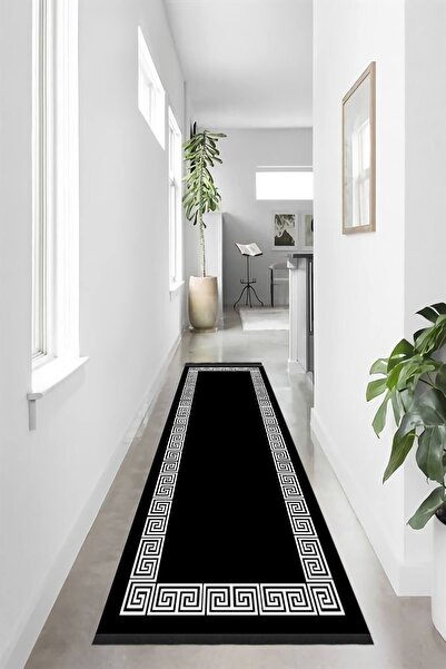 ALAADDİN CARPET Yıkanabilir Kaymaz Tabanlı Kesme Dijital Baskı Yolluk Leke Tu...