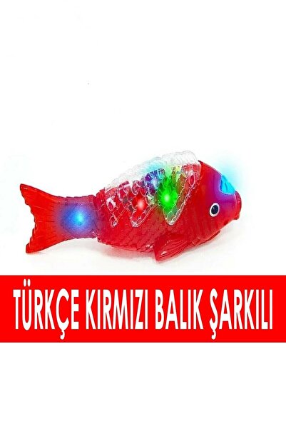 SAZE Pilli Işıklı Oyuncak Balık Kirmizi Balik Şarkısını Soylemektedir Sesli I...