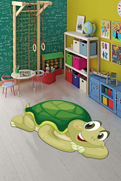 ALAADDİN CARPET Makinede Yıkanabilir Kaymaz Taban Leke Tutmaz Bebek Çocuk Oda...