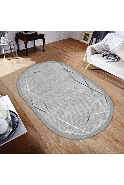 TulipDecorative Carpet Çizgili Desen Dijital Baskı Yıkanabilir Kaymaz Taban L...