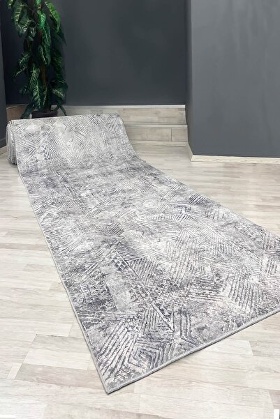 ALAADDİN CARPET Yıkanabilir Kaymaz Tabanlı Kesme Dijital Baskı Yolluk Leke Tu...