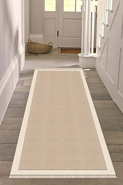 ALAADDİN CARPET Yıkanabilir Kaymaz Tabanlı Kesme Dijital Baskı Yolluk Leke Tu...
