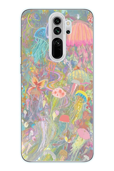 SUPER FRAME Xiaomi Redmi Note 8 PRO Uyumlu Deniz Anası Tasarımlı Şeffaf Telef...