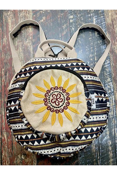 Street Bag Σακίδιο πλάτης Fargin Bohemian Embroidered Round - Αδιάβροχο, για καθημερινά ταξίδια