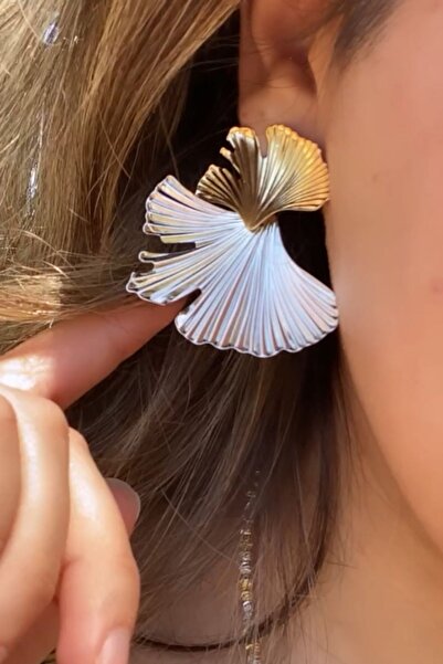 Linden Cercei de culoare dublă în formă de frunze mari Trend