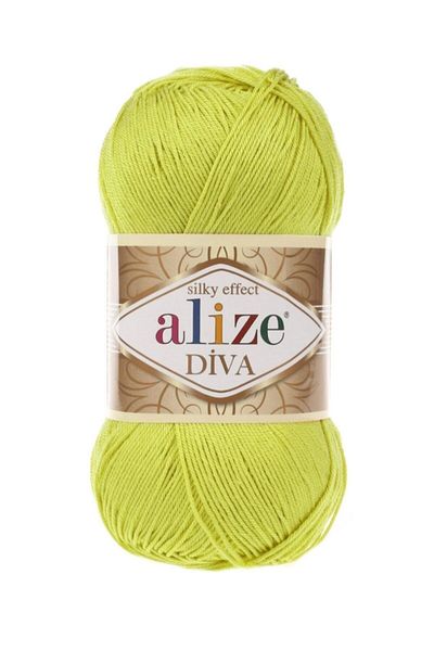 Alize (5 τεμάχια) Diva 109 Lemon Πλεκτά Κλωστές Γιλέκο Μπλούζα Μαντήλι Νήματα Supla Shawl