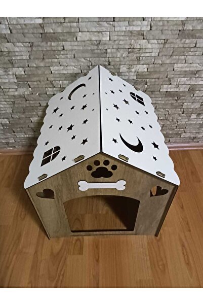 HOBİCİM İsme özel Küçük ırk iç mekan Köpek evi kulübesi iç mekan,modena beyaz