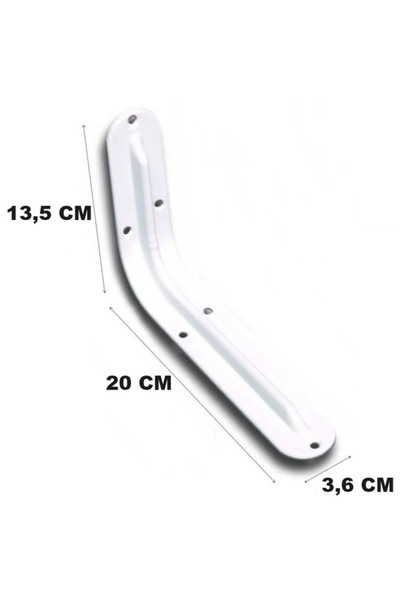 Beşel Raf Altı Konsol L Demiri Ayağı Beyaz 13.5 X 20 CM 2 Adet + Vida